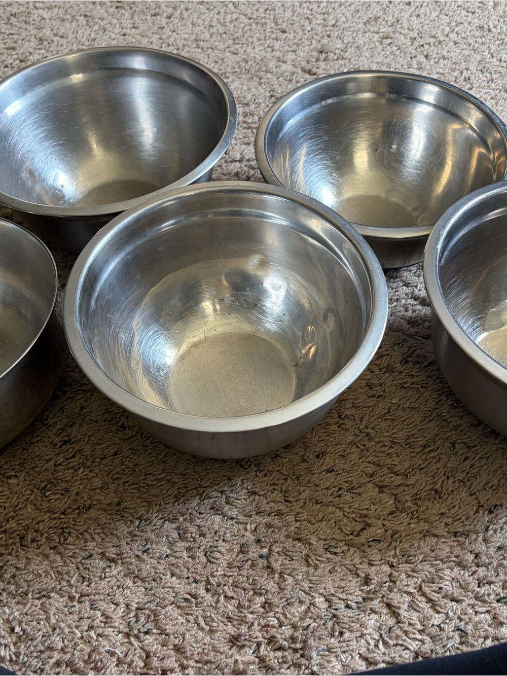 Stainless Steel Mixing Bowl Set - Silver